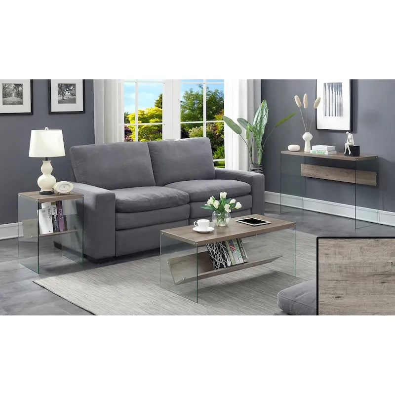 Convenience Concepts SoHo Tavolo Console/Scrivania in Vetro