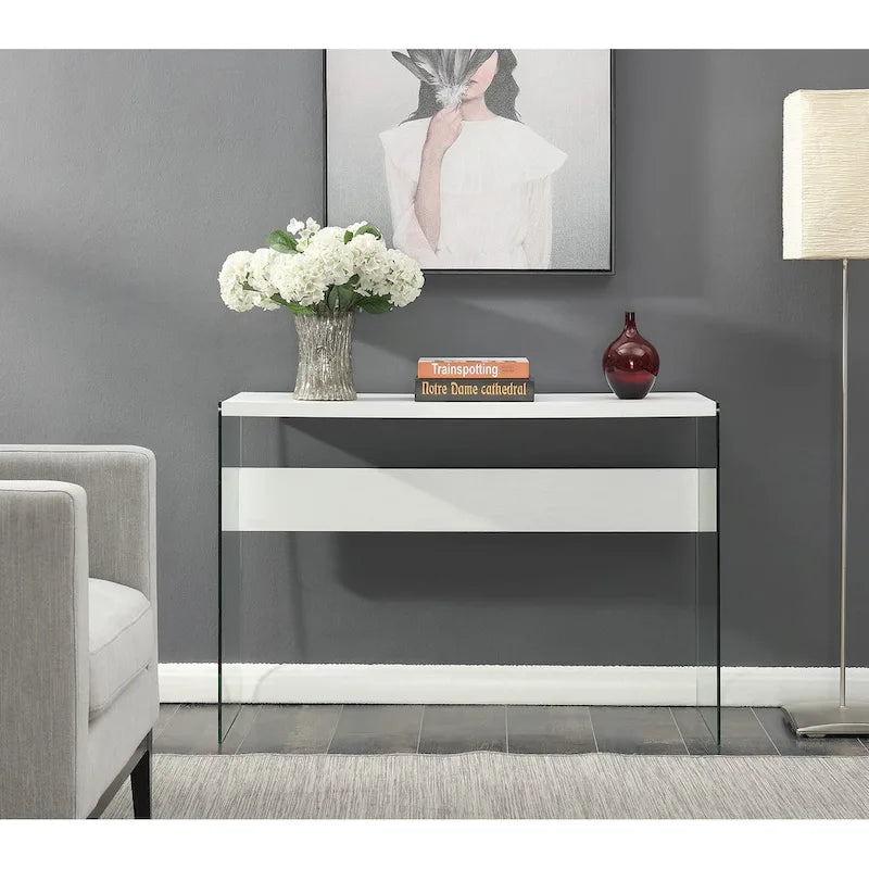 Convenience Concepts SoHo Tavolo Console/Scrivania in Vetro