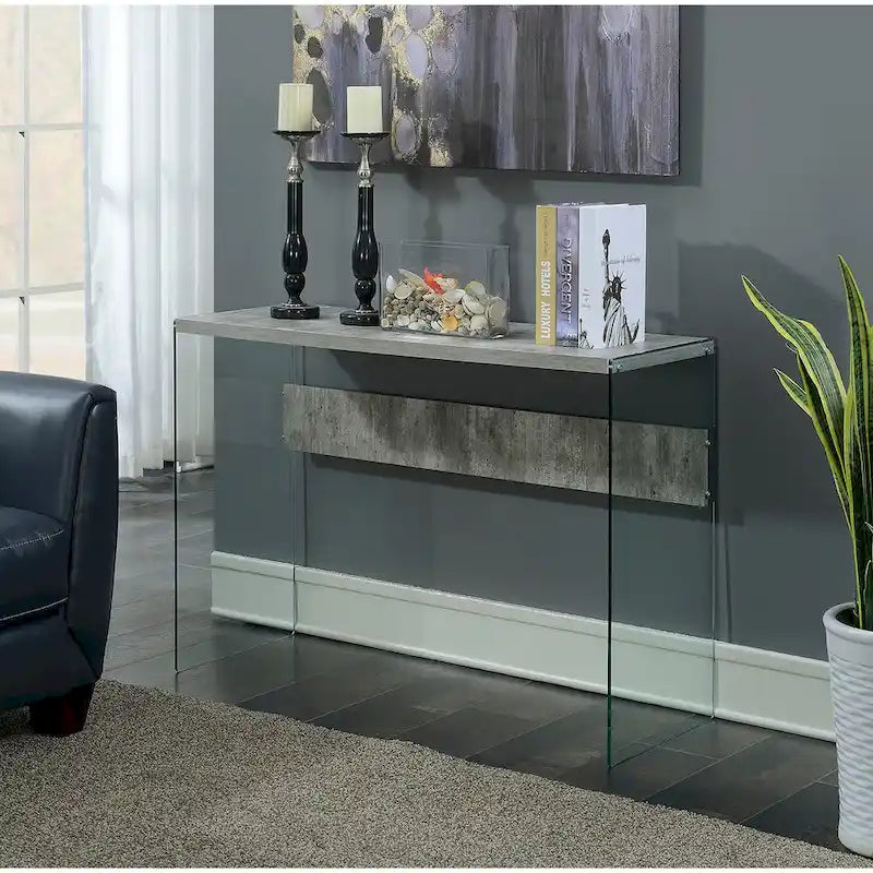 Convenience Concepts SoHo Tavolo Console/Scrivania in Vetro