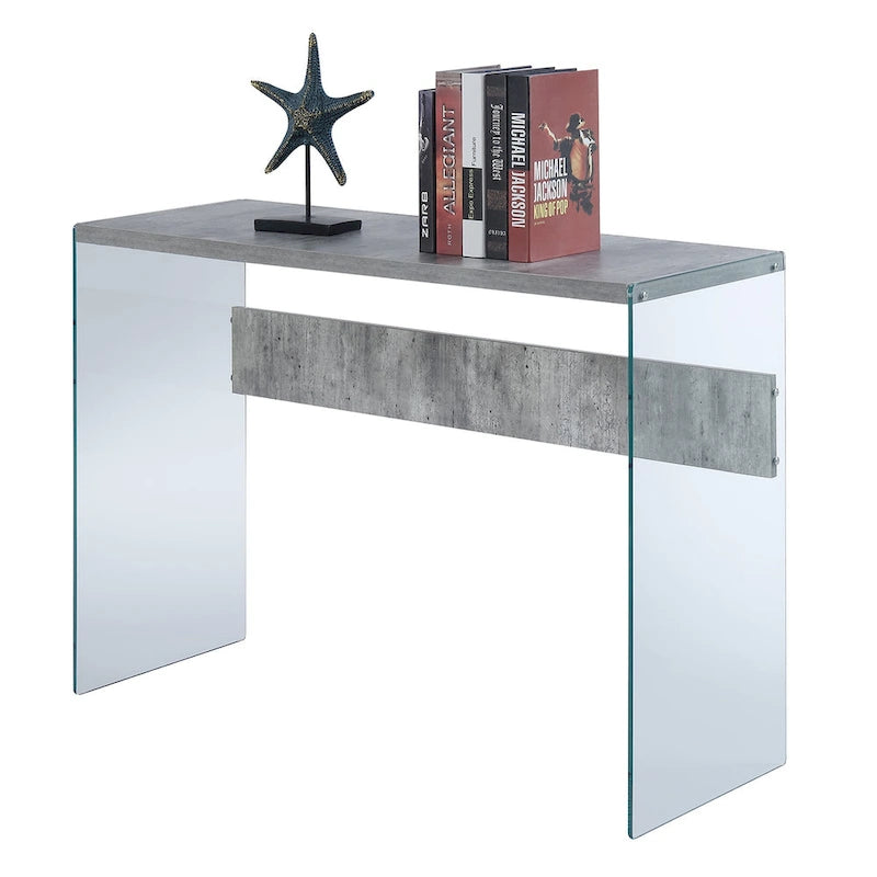 Convenience Concepts SoHo Tavolo Console/Scrivania in Vetro