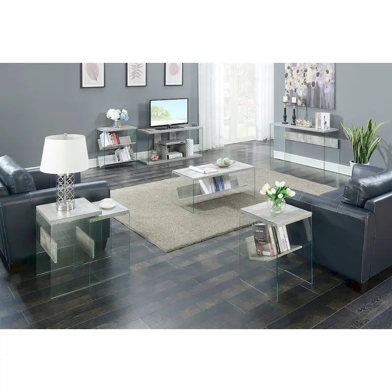 Convenience Concepts SoHo Tavolo Console/Scrivania in Vetro