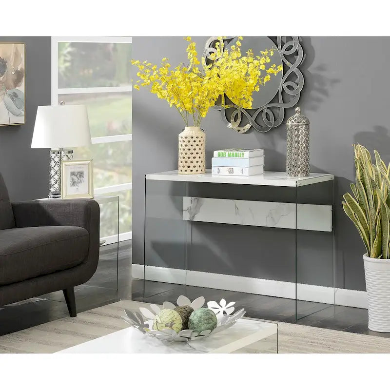 Convenience Concepts SoHo Tavolo Console/Scrivania in Vetro