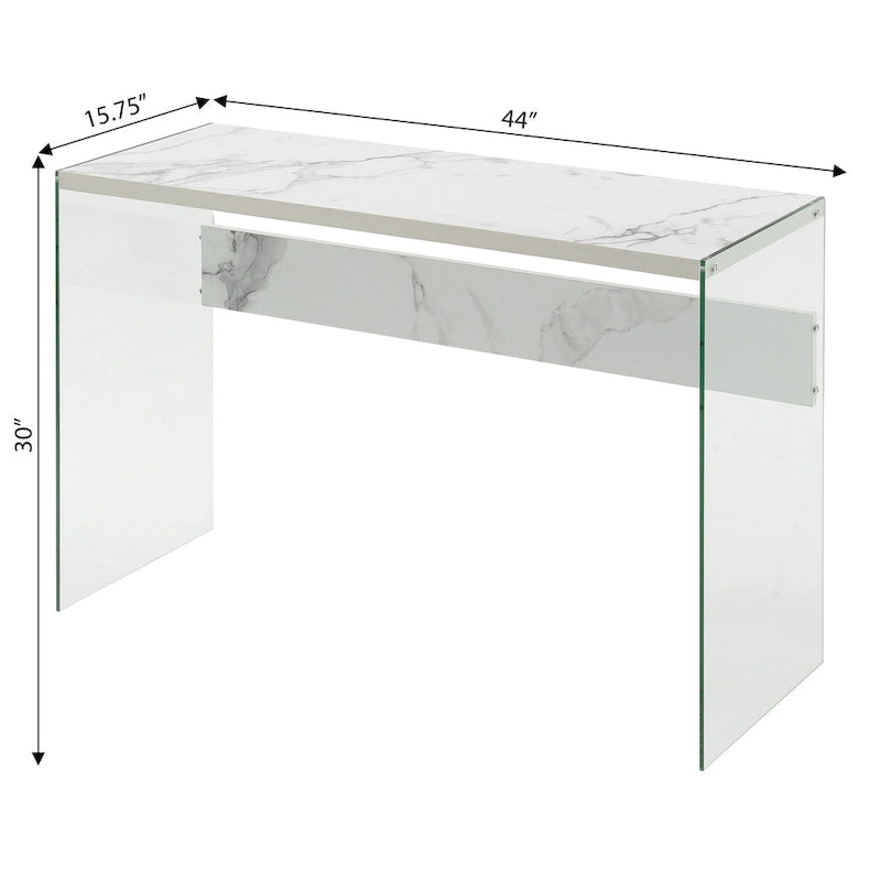 Convenience Concepts SoHo Tavolo Console/Scrivania in Vetro
