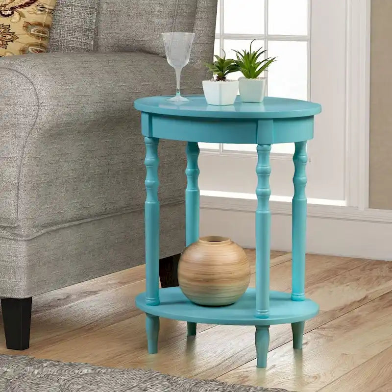 Convenience Concepts Classic Accents Tavolino ovale Brandi con ripiano