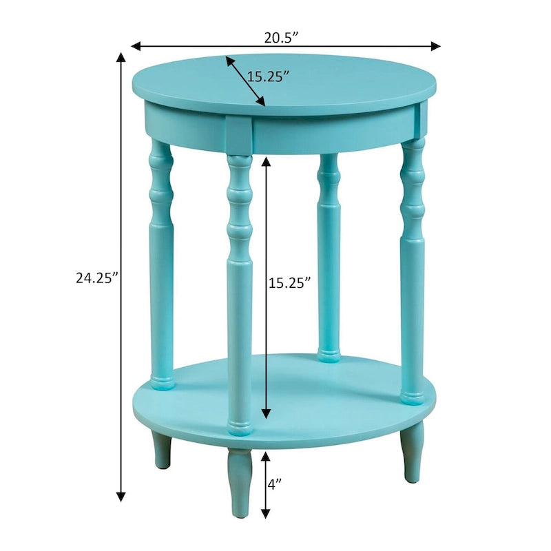 Convenience Concepts Classic Accents Tavolino ovale Brandi con ripiano