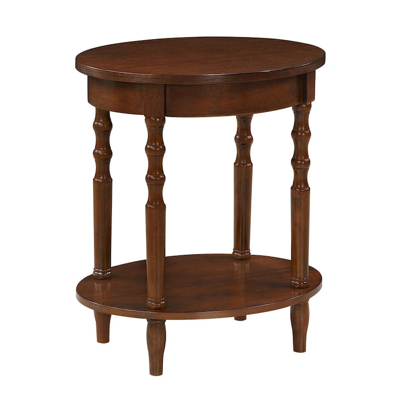 Convenience Concepts Classic Accents Tavolino ovale Brandi con ripiano