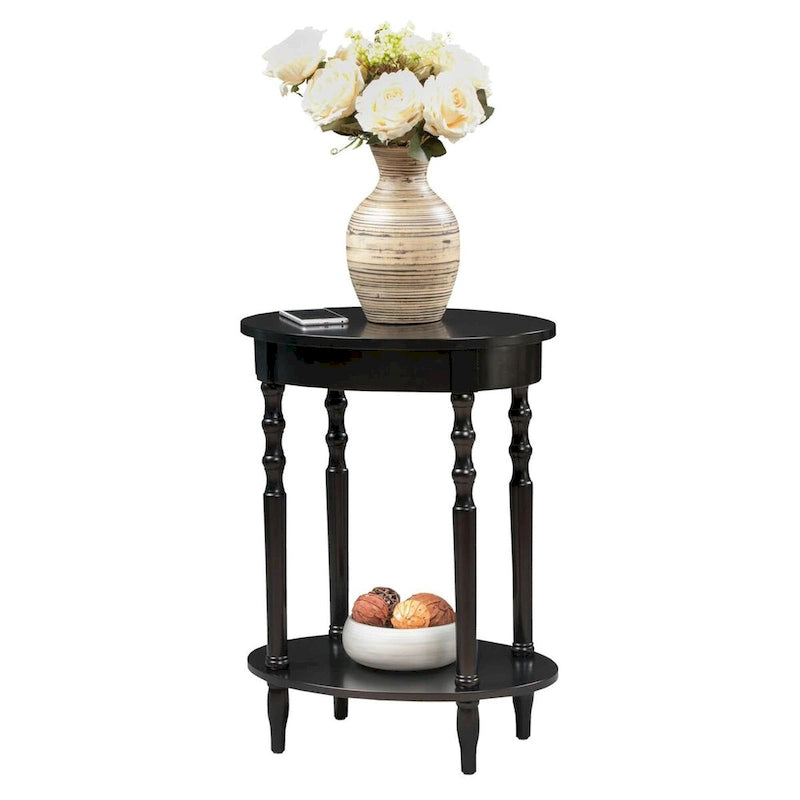 Convenience Concepts Classic Accents Tavolino ovale Brandi con ripiano