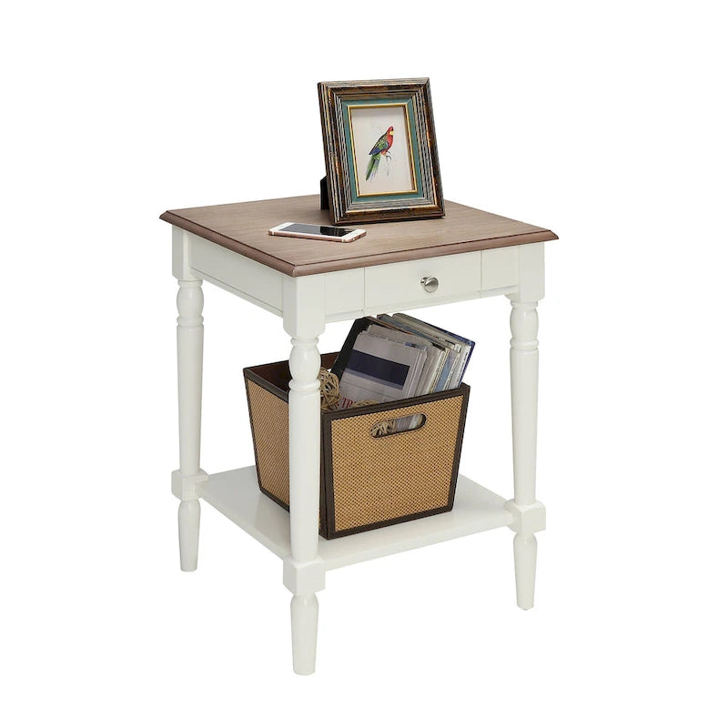 Convenience Concepts Tavolino da divano/letto a 1 cassetto con ripiano French Country