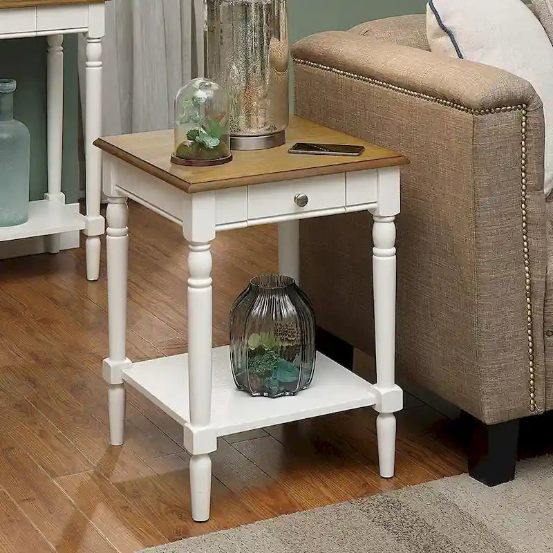 Convenience Concepts Tavolino da divano/letto a 1 cassetto con ripiano French Country