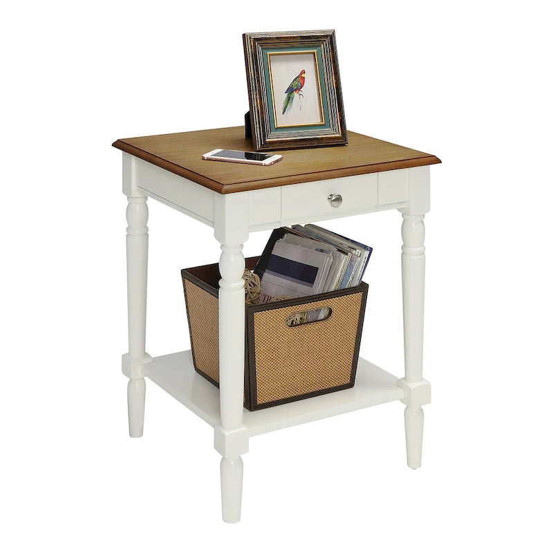 Convenience Concepts Tavolino da divano/letto a 1 cassetto con ripiano French Country