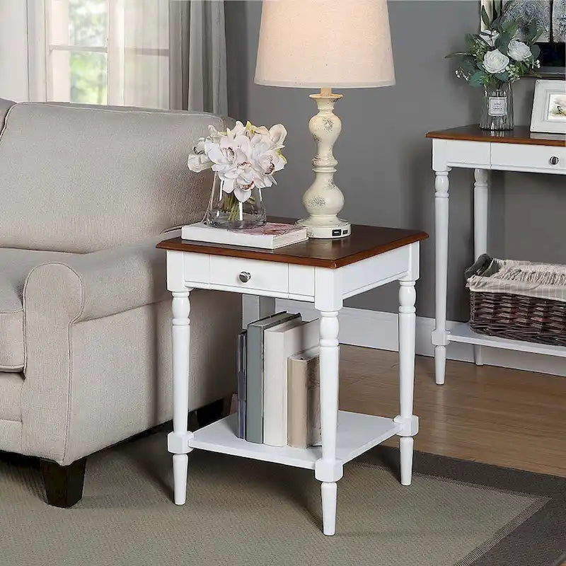 Convenience Concepts Tavolino da divano/letto a 1 cassetto con ripiano French Country