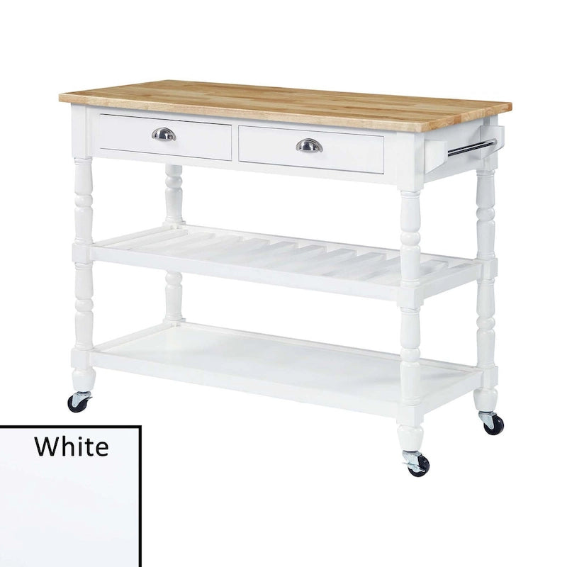 Carrello da cucina con cassetti a 3 ripiani French Country di Convenience Concepts