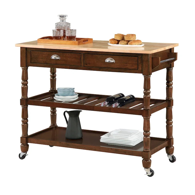 Carrello da cucina con cassetti a 3 ripiani French Country di Convenience Concepts