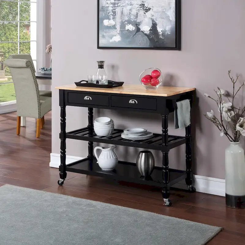 Carrello da cucina con cassetti a 3 ripiani French Country di Convenience Concepts