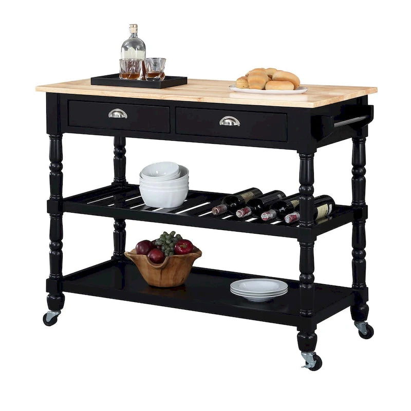 Carrello da cucina con cassetti a 3 ripiani French Country di Convenience Concepts
