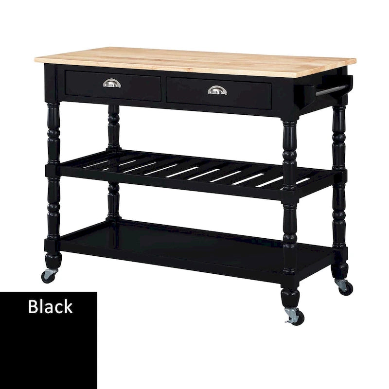 Carrello da cucina con cassetti a 3 ripiani French Country di Convenience Concepts