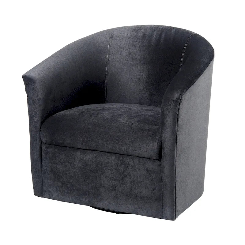 Fauteuil pivotant moderne en microfibre Ellery de Greyson Living