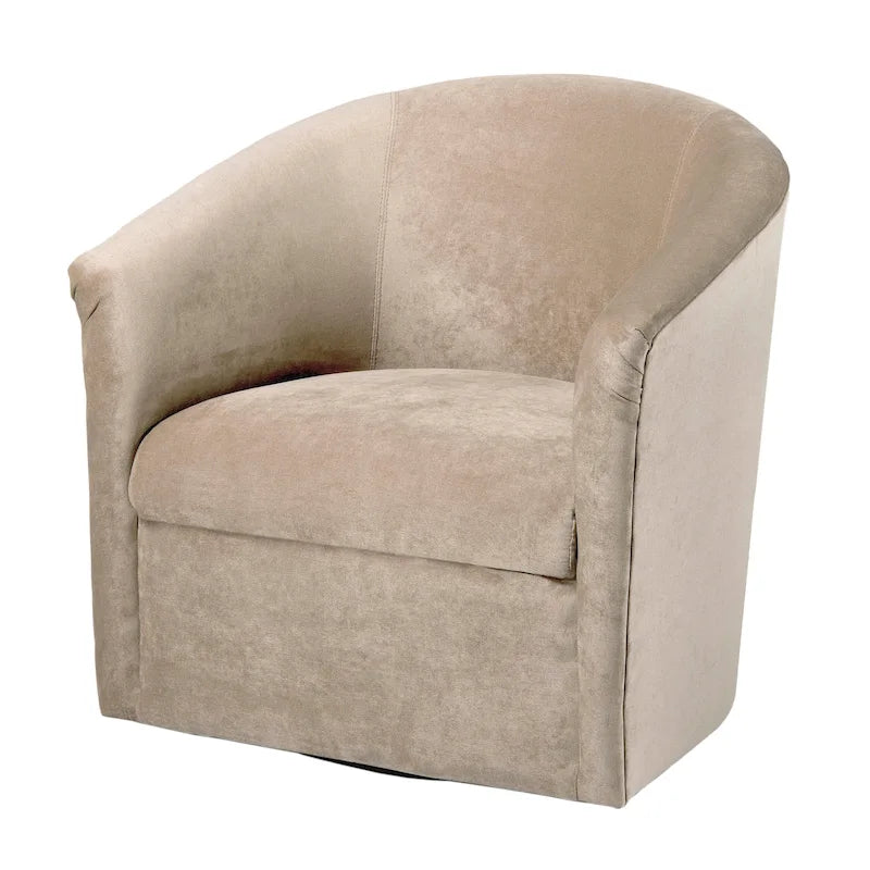 Fauteuil pivotant moderne en microfibre Ellery de Greyson Living