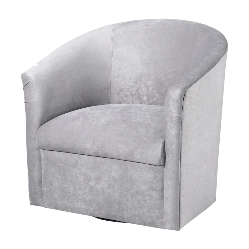 Fauteuil pivotant moderne en microfibre Ellery de Greyson Living