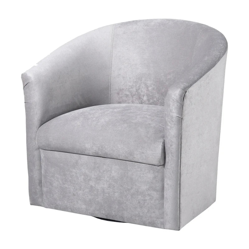Poltrona girevole accent Ellery Modern in microfibra di Greyson Living