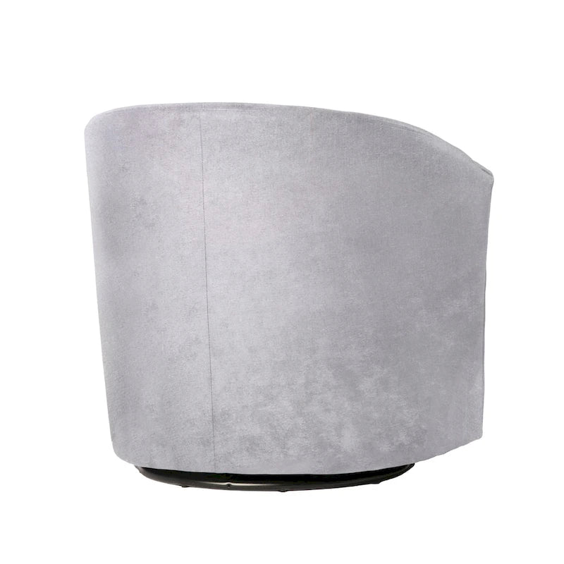 Poltrona girevole accent Ellery Modern in microfibra di Greyson Living