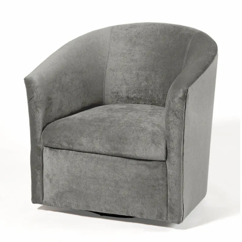 Poltrona girevole accent Ellery Modern in microfibra di Greyson Living