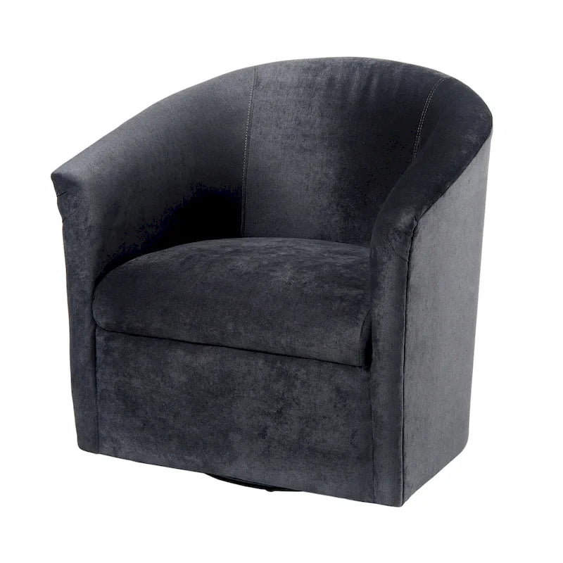 Poltrona girevole accent Ellery Modern in microfibra di Greyson Living