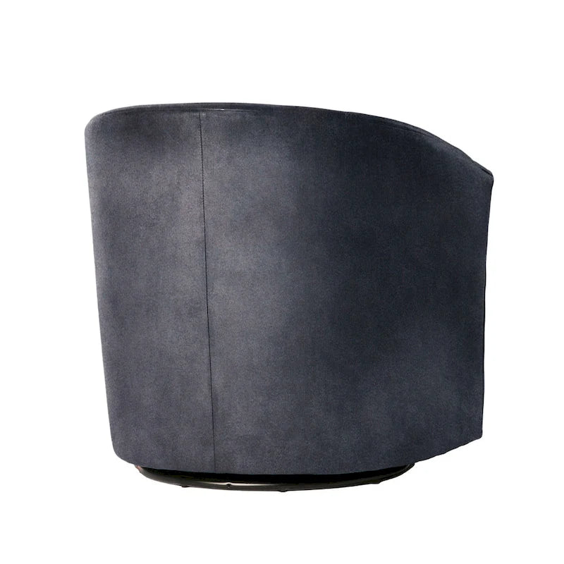Poltrona girevole accent Ellery Modern in microfibra di Greyson Living