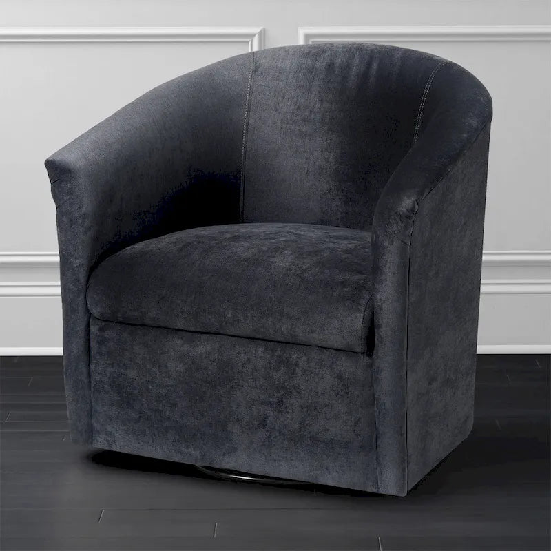 Poltrona girevole accent Ellery Modern in microfibra di Greyson Living