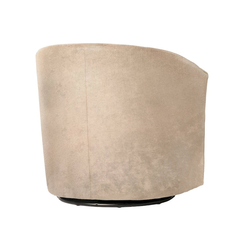 Poltrona girevole accent Ellery Modern in microfibra di Greyson Living