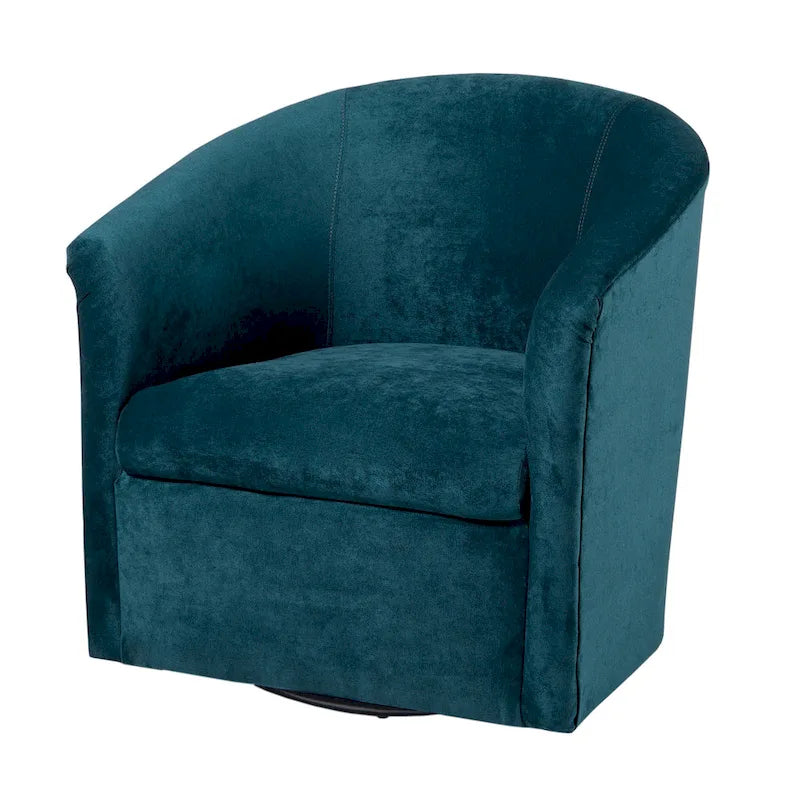 Poltrona girevole accent Ellery Modern in microfibra di Greyson Living