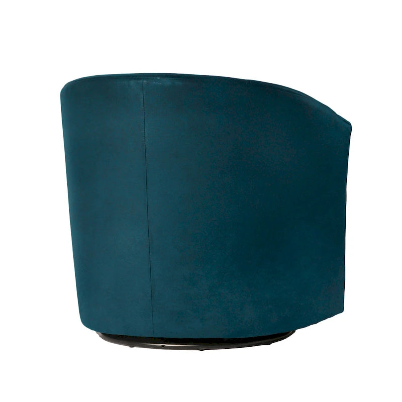Poltrona girevole accent Ellery Modern in microfibra di Greyson Living