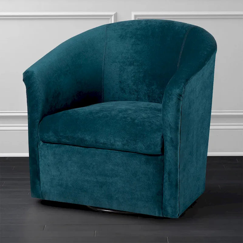 Poltrona girevole accent Ellery Modern in microfibra di Greyson Living