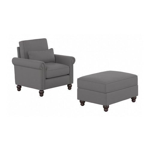 Poltrona con poggiapiedi Coventry di Bush Furniture
