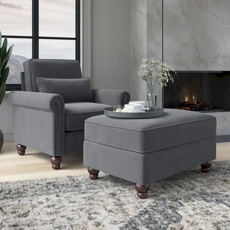 Poltrona con poggiapiedi Coventry di Bush Furniture