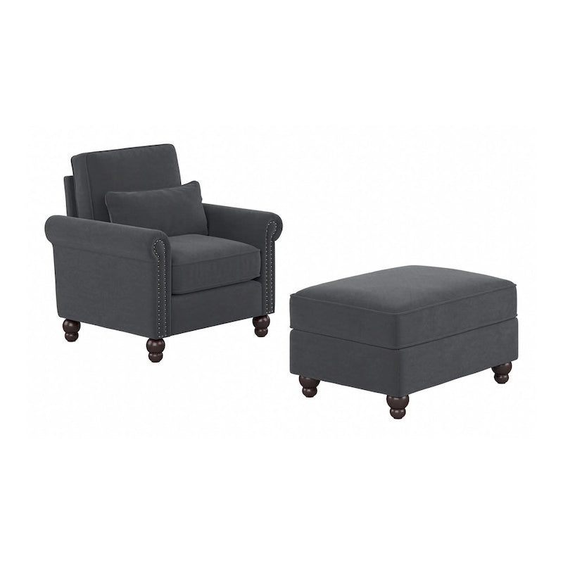 Poltrona con poggiapiedi Coventry di Bush Furniture