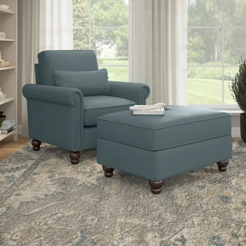 Poltrona con poggiapiedi Coventry di Bush Furniture