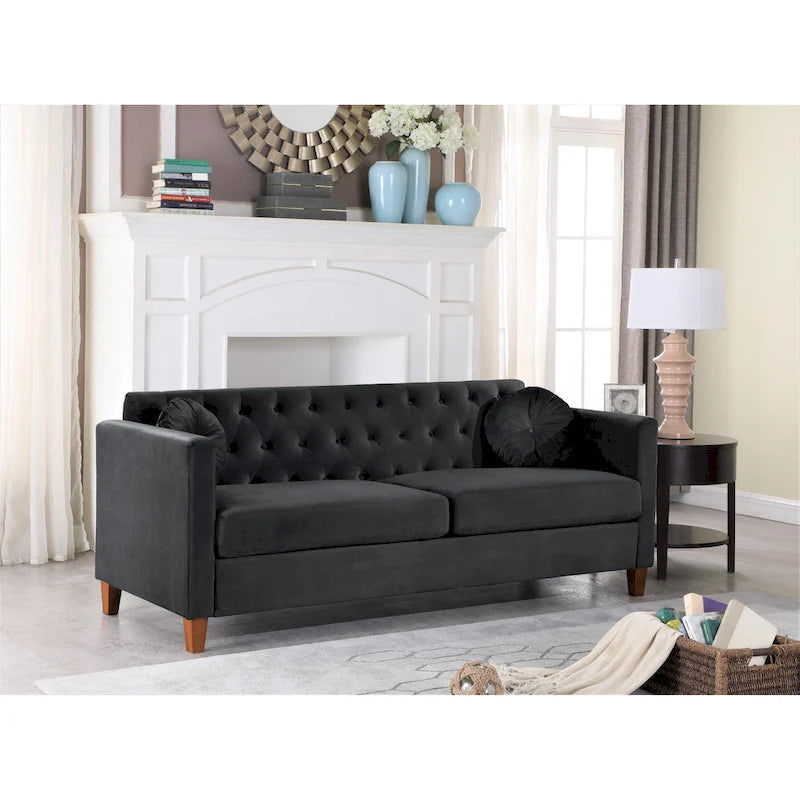 Canapé Chesterfield Lory Kitts en velours classique
