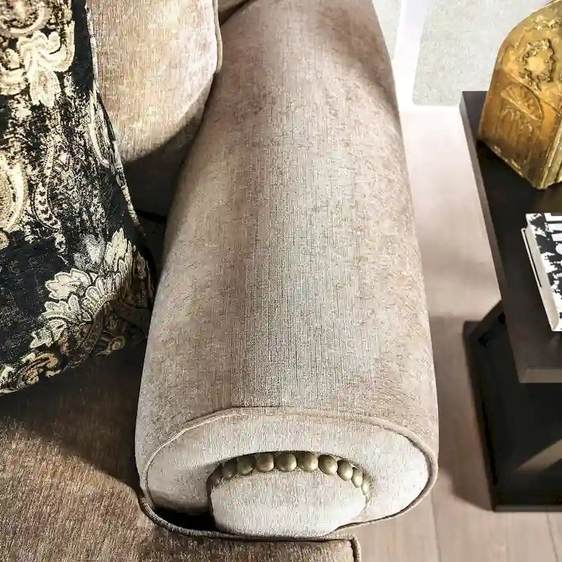 Furniture of America Jula Set Divano Tradizionale in Lino 2 Pezzi