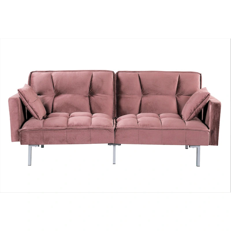 Bernal Canapé-lit futon en velours 75,6W