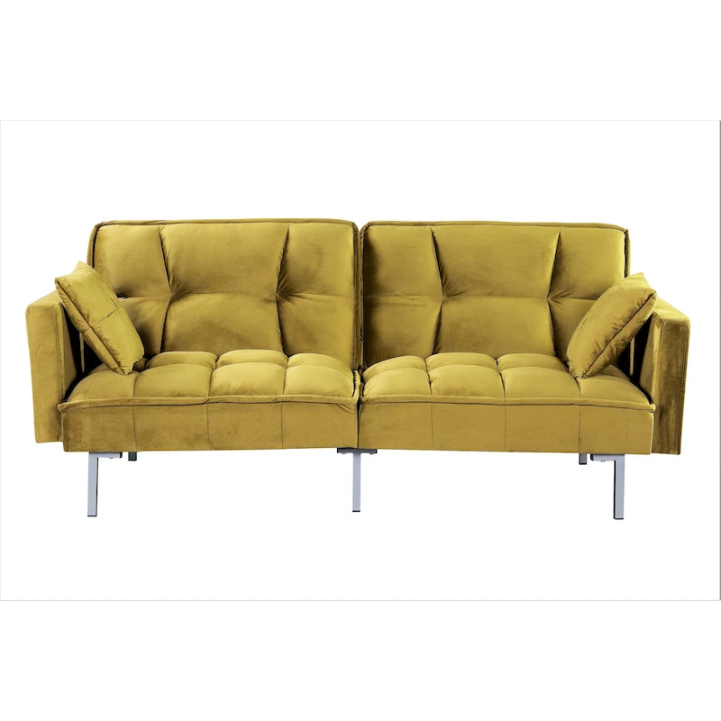 Bernal Canapé-lit futon en velours 75,6W