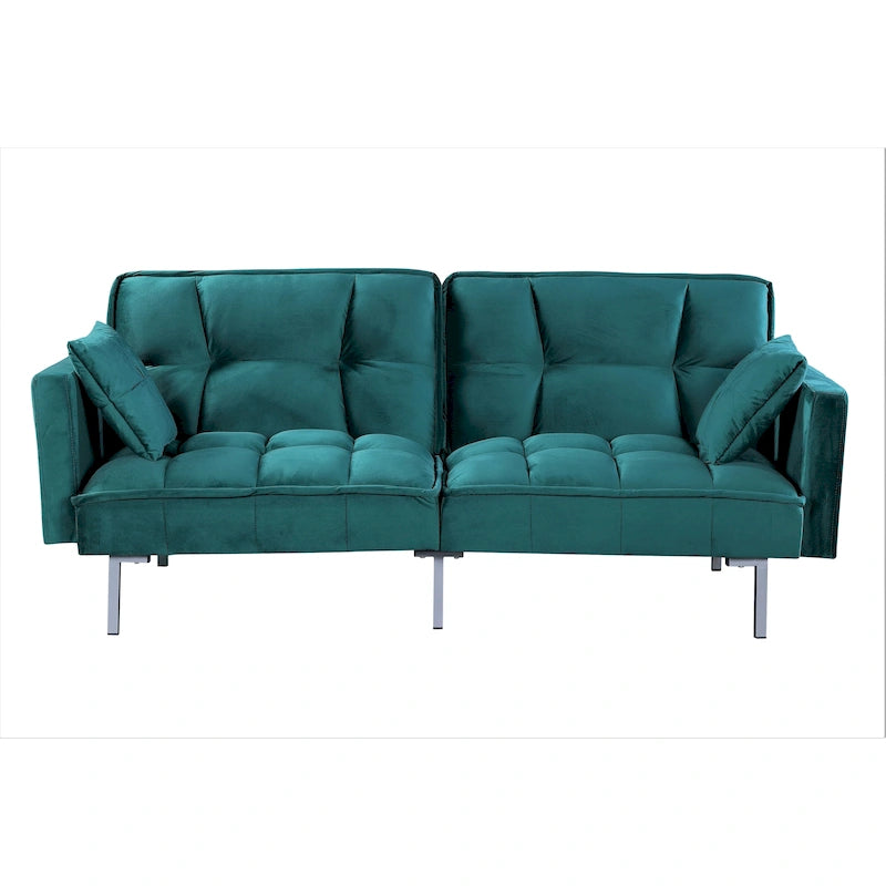 Bernal Canapé-lit futon en velours 75,6W