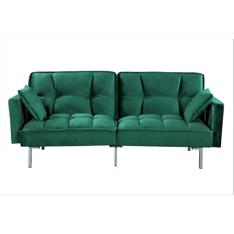 Bernal Canapé-lit futon en velours 75,6W