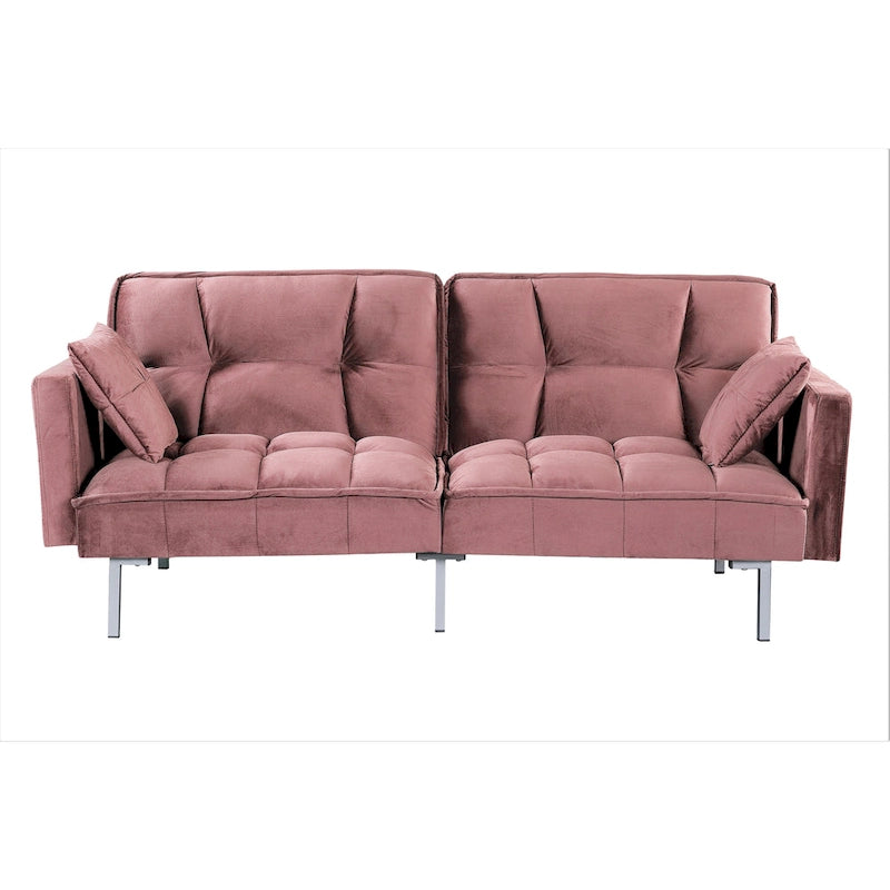 Bernal 75.6W Divano Letto Futon in Velluto