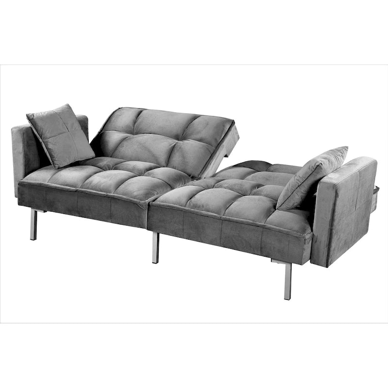 Bernal 75.6W Divano Letto Futon in Velluto