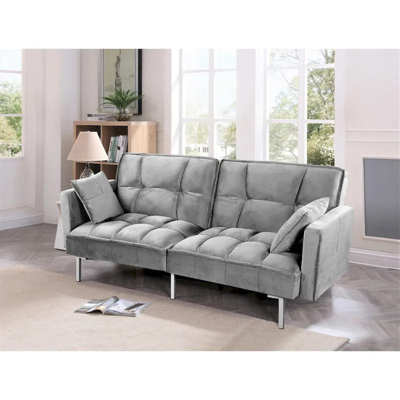 Bernal 75.6W Divano Letto Futon in Velluto
