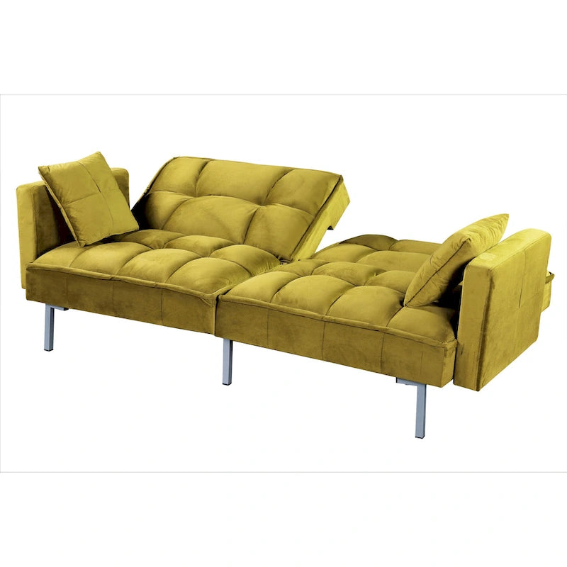 Bernal 75.6W Divano Letto Futon in Velluto