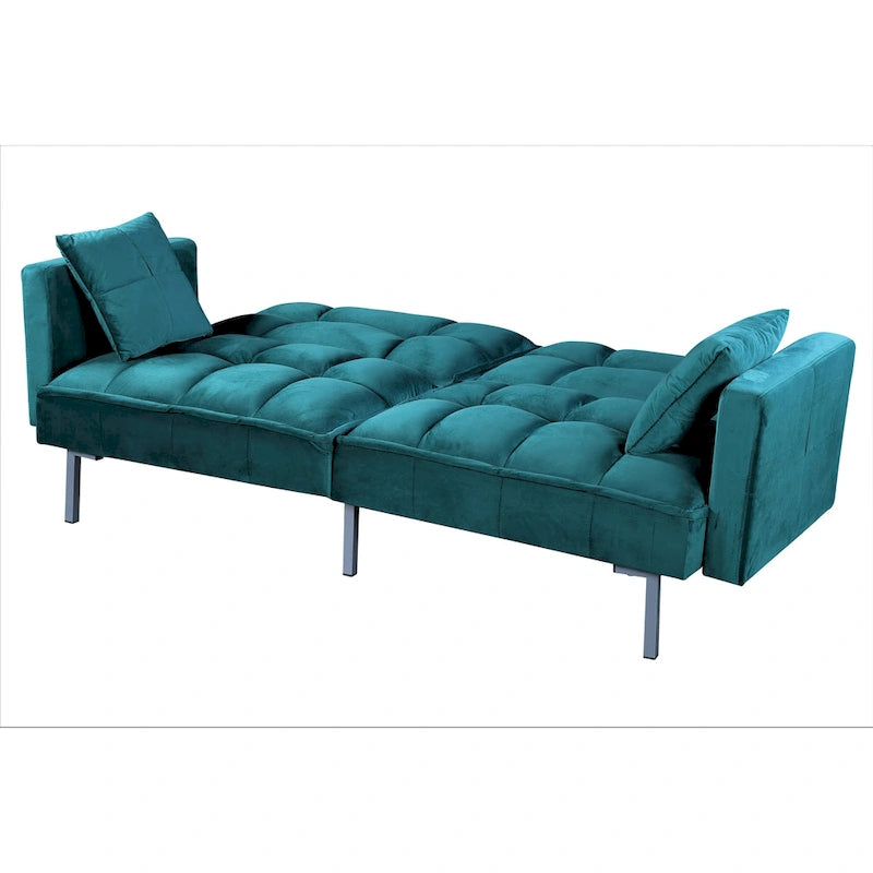 Bernal 75.6W Divano Letto Futon in Velluto