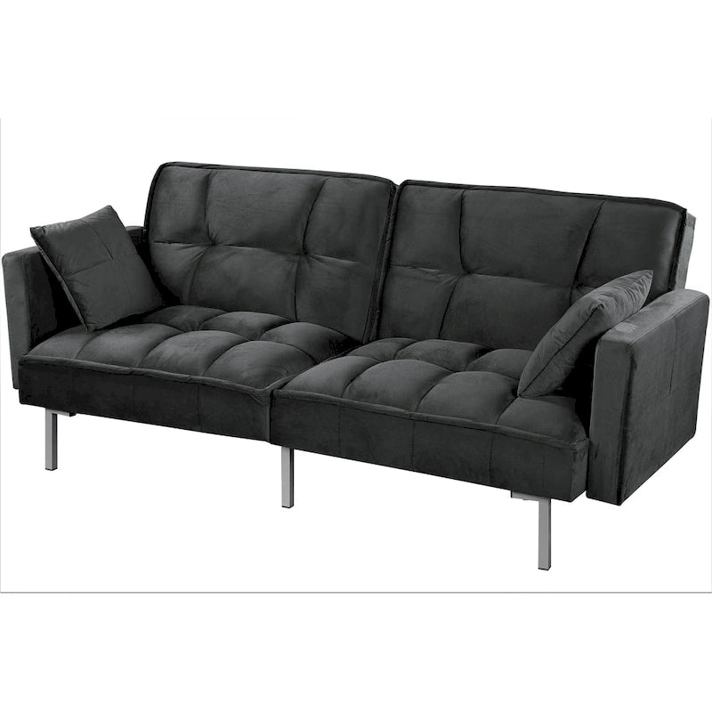 Bernal 75.6W Divano Letto Futon in Velluto