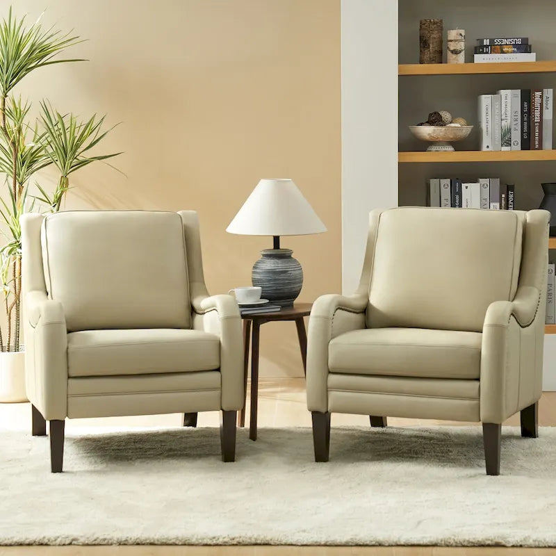 Pascual Poltrona da Salotto Comfy Set da 2 con Gambe in Legno Massello